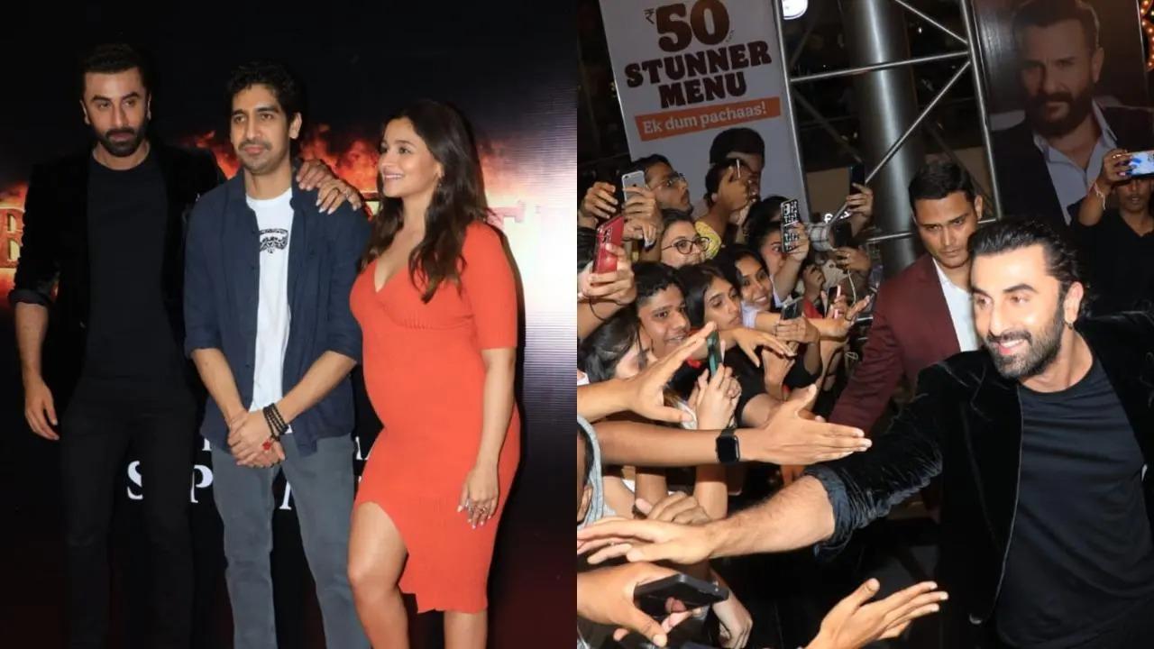 It's time for Brahmastra. Within a few hours, the film will be available in theatres for the audience to enjoy. Ahead of the global theatrical release of the magnum opus, Ranbir Kapoor and Alia Bhatt along with director Ayan Mukerji attended the fan screening of Brahmastra in Mumbai. View all photos here